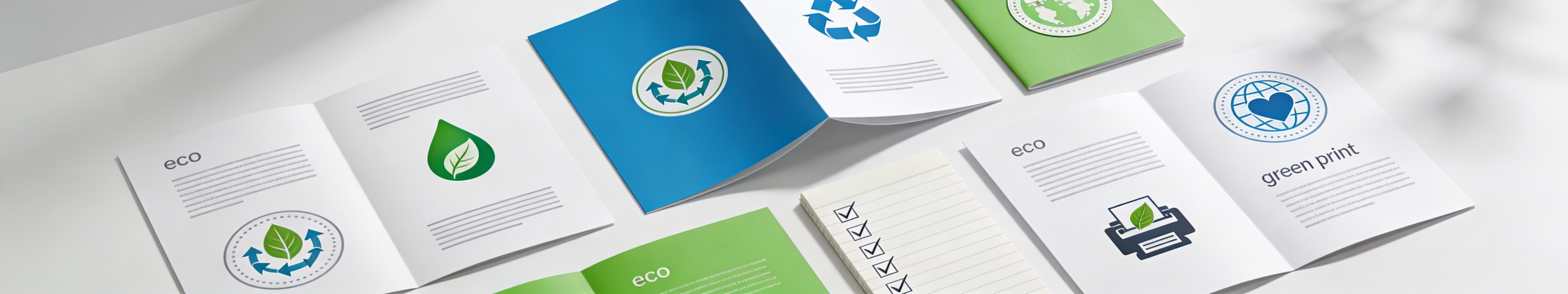 Banner Formulierungen für umweltfreundliche Drucksachen