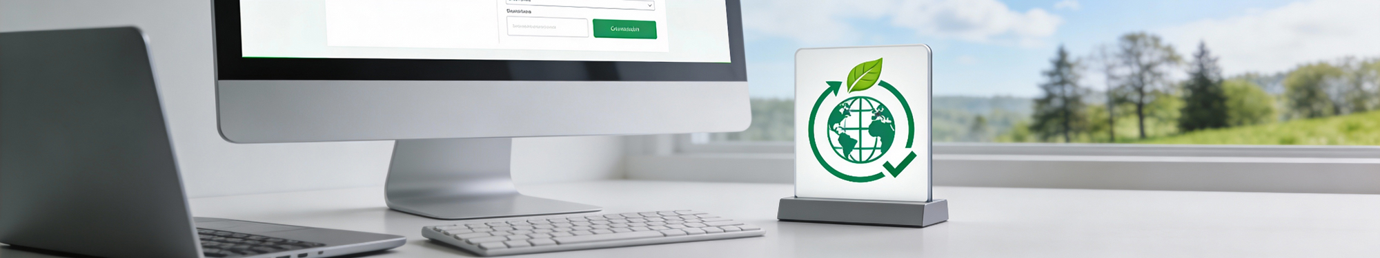 Website mit  Emissionsausgleich