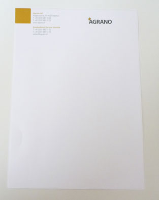 Briefpapier Druckerei Uhl-Media - Beispiel Sonderfarbe HKS, Pantone