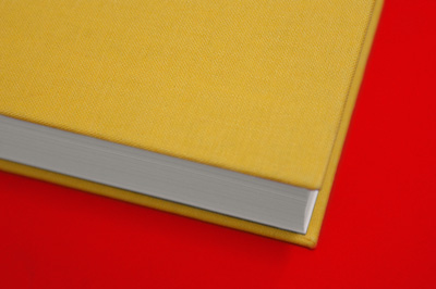 Cover mit Leinen gelb, Hardcover Bücher mit Leinen drucken lassen