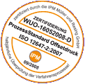 Druckqualität Siegel PSO Qualitätnorm DIN ISO Druckqualität Siegel PSO Qualitätnorm DIN ISO